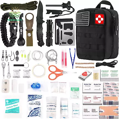 Survival First Aid Kit Medical Emergency Military Trauma Bag Tactical IFAK Molle • $56.45