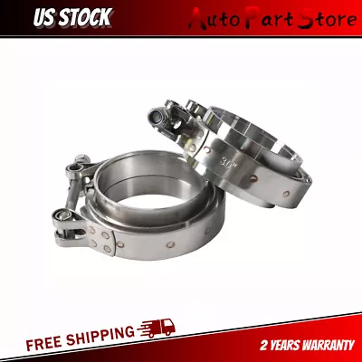 Universal 3.0  Inch Stainless Steel V-Band Turbo Pipe Exhaust Clamp Vband • $14.95