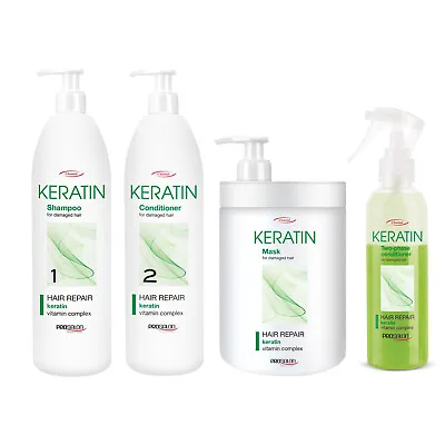 ProSalon Keratin Hair Repair Treatment Shampoo Conditioner For Dry Damaged Hair • £13.99