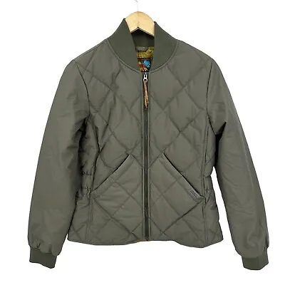 EDDIE BAUER Goose Down Jacket Small 1936 Skyliner Quilted Green Bomber R615 • $59.95