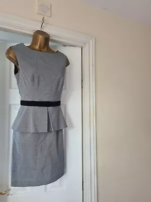 Miss Selfridge Sleeveless Peplum Dress Size 8  • £4.99