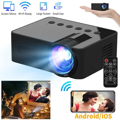 Mini Projector LED HD 1080P WIFI Home Cinema Portable Home Theater LCD Projector • $29.98