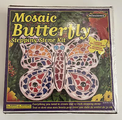 Milestones Mosaic Stepping Stone Kit Butterfly 12  Stained Glass Craft Garden • $26.99