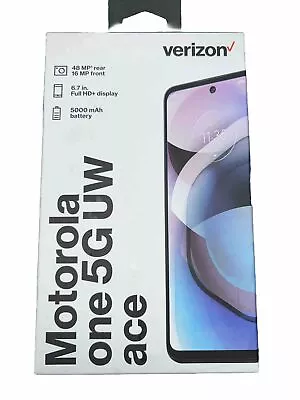 Brand New Verizon Moto Motorola One 5G Ace 64GB 48MP 6.7  Gray Prepay Smartphone • $69.69