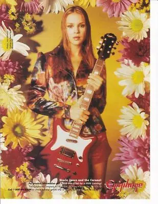 Rare 1996 Stacie Jones And The Coronet Epiphone Guitar Ad/ Great Art • $9.95