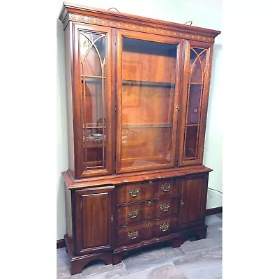 National Mountain Airy Mahogany Two Piece China Cabinet • $900