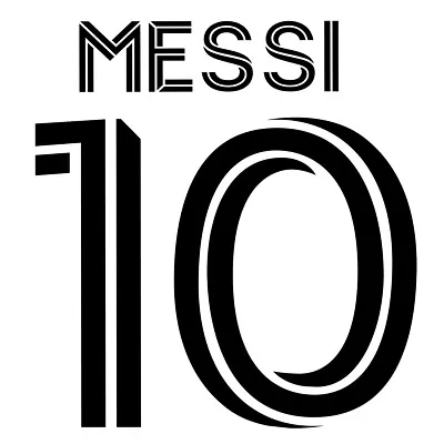 MESSI 10 SELF IRON ON 9.5*10  HEAT TRANSFER PERSONALIZE For T Shirt LOT 4-24pcs • $10.99