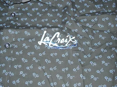 La Croix Sparkling Water Embroidered Short Sleeve Button Up Shirt Sz XL Drink  • $49.99