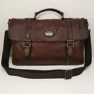 Fossil Estate East West Messenger Bag Brown Leather • $67