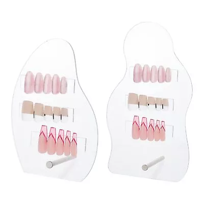 2 Sets Nail Art Display Board 40pcs False Nail Tips Sample Display Acrylic N... • $17.36