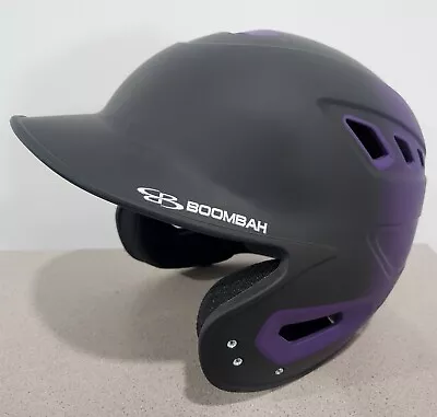 Boombah Baseball Softball Batting Helmet Black Purple Sr Senior Adult Size • $30