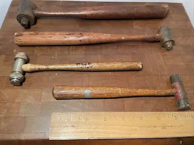 4 Antique Bonney Plus Jewelers Gunsmithing Hammers Primitive USA Early Lot • $65