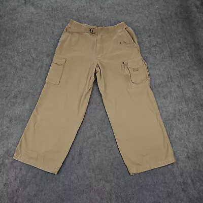Vintage Old Navy Cargo Pants Mens 36x30 Khaki Baggy Loose Paratrooper Skate Y2K • $29.99