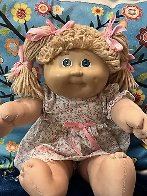 Gorgeous Vintage Cabbage Patch Kids Girl Doll Sandy Poodle Hair HM3 Ok 1984 • $94.72