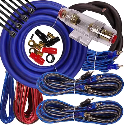 Complete 5 Channels 2000W  4 Gauge Amplifier Installation Wiring Kit Amp Pk2 4 G • $49.75