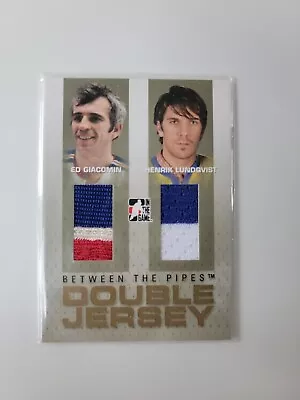 2006-07 ITG Between The Pipes Double Jersey Ed Giacomin  Henrik Lundqvist #DJ-08 • $29.99