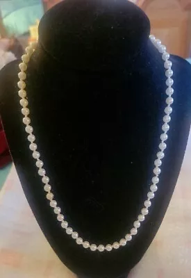 Vintage Faux Single Strand Pearl Necklace - Length 20  • $6.99