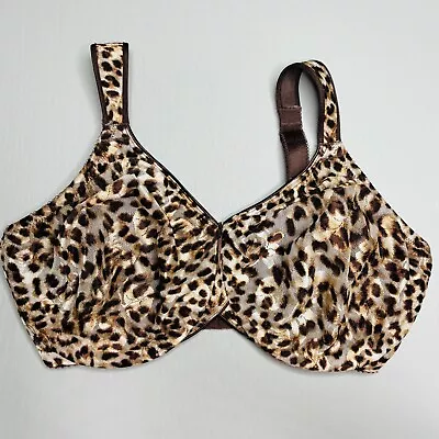 Wacoal Awareness Bra 34DDD Underwire Animal Print Unlined 855167 Full Coverage • $25