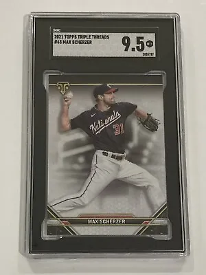 2021 Topps Triple Threads #63 Max Scherzer SGC 9.5 Mint+ • $10.20