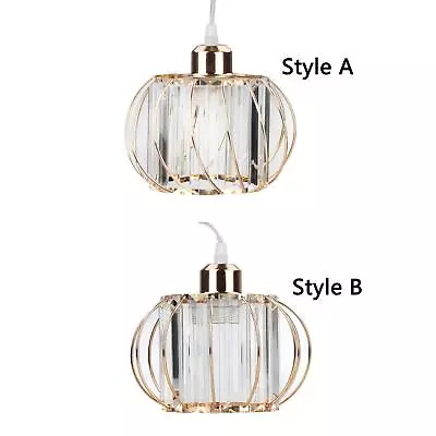 Crystal Pendant Light Wire Lantern Decorative Lampshade For Dining Room Cafe • £17.11