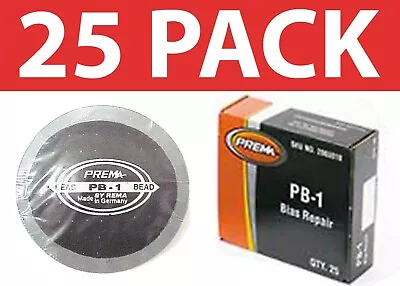 PREMA PB-1 Small Bias Ply Tire Patch 2-1/4  Round 25 Pack New Free Shipping USA • $26.72