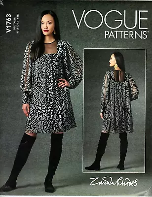 Vogue V1763 Misses 8 To 16 Zandra Rhodes Special Occasion Dress Sewing Pattern • $23.76