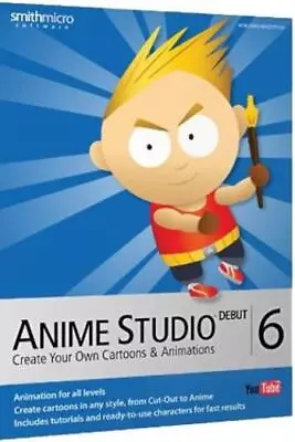 Anime Studio 6 Debut PC CD Create Animation Graphics Art Vector Base Image Tools • $14.99