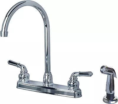 1201SPCP RV Mobile Home Non-Metallic High Arc Swivel Kitchen Sink Faucet With Si • $51.99