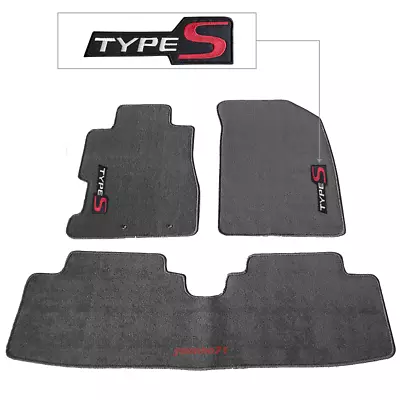 For 01-05 Honda Civic 4Dr 2Dr Gray Nylon Floor Mats Carpets 3PCS W/ TypeS • $57.99