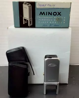 Vintage Minox Cube Flasher Flashgun Model B For Subminature Cameras. Box & Case • $25