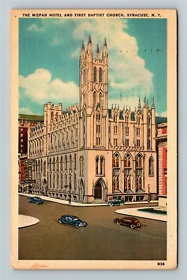 Syracuse NY-New York Mizpah HotelBaptist Church  C1952 Vintage Postcard • $7.99