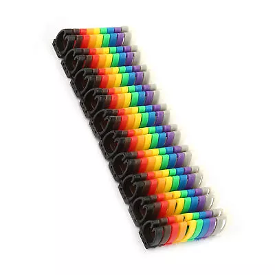 100Pcs 6mm² Digital Number Tube Wire Number Label Tube Cable Marker Colorful☯ • £4.80