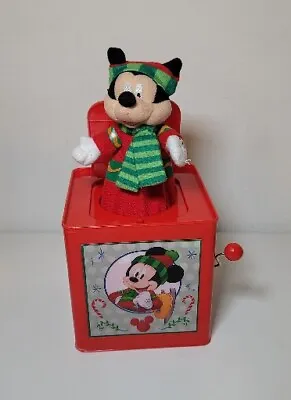 Disney Mickey Mouse Jack In The Box Tin Christmas 2018 Gemmy Toy • $12.75