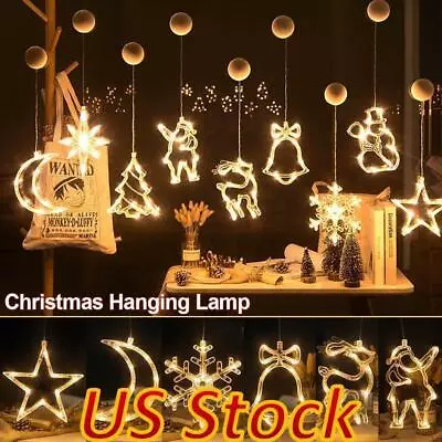 US Christmas LED Window Decor String Light Party Sucker Hook Hanging Decoration • $11.09