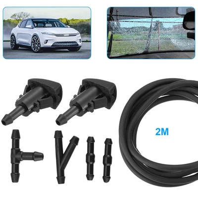 $6.99 • Buy Washer Nozzle Spray Pump Arm Hose Windshield Wiper Tube Headlight Pipe Universal