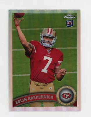 2011 Topps Chrome COLIN KAEPERNICK Official Rookie Card RC REFRACTOR #25 49ers • $19.98