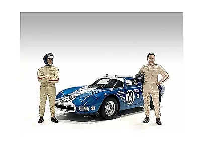  Racing Legends  60's Set Of 2 Diecast Figures For 1/43 American Diorama 76448 • $14.99