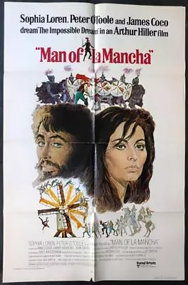 Peter O'Toole & Sophia Loren MAN OF LA MANCHA Original Movie Poster 3182 • $6.99