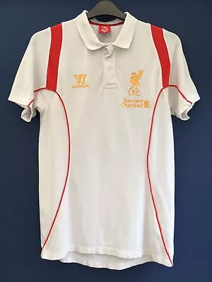 Warrior Liverpool FC Mens Football Casual / Training Shirt Polo Top Small White • £10