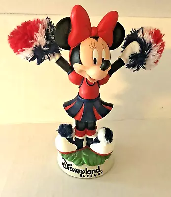 Disneyland Resort Minnie Mouse Cheerleader Bobble Figurine Red White Blue • $29.99