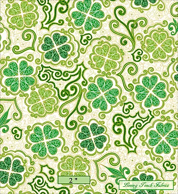 Qt Lucky Clovers 27424-k  St Patrick's Day Fabric Priced @ 1/2 Yd • $7.49