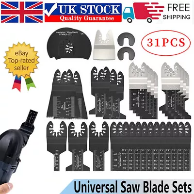 31x Oscillating Multi Tool Saw Blade Set Carbide Blade Metal For Dewalt Makita • £16.79