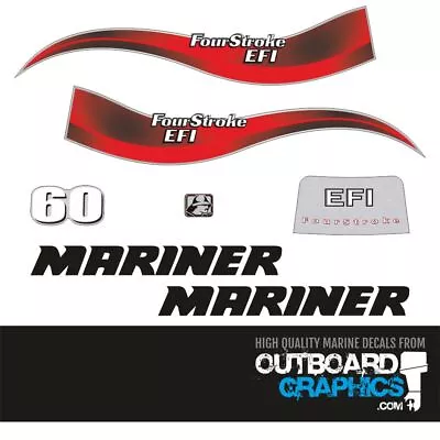 Mariner 60hp  Four Stroke EFI (2008) Outboard Engine Decals/sticker Kit • $47.95