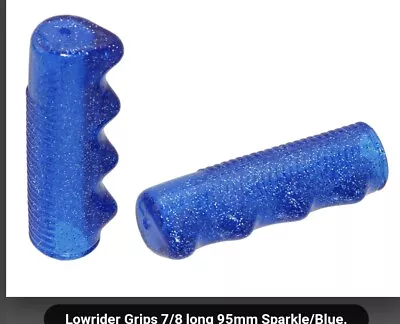 Blue Sparkle Bicycle Grips 95mm     Lowrider 7/8  • $7.99