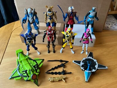 £44.99 • Buy Power Ranger Ninja Steel Play Bundle 4 Rangers 4 Evil Villains 2 Morphin Vehicle
