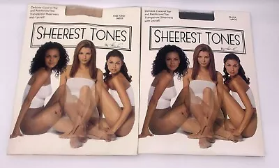 2pr Kathie Lee Sheerest Tones-Skin Toned Nylon Pantyhose-S/M M/T Plus 5 Colors • $5.21