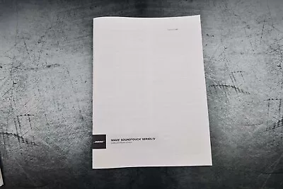 New Bose Wave Soundtouch Series IV Owners Guide Operating Instructions Manual • $19.99