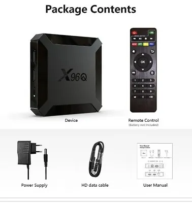 Android 10.0 TV Box X96 Mini Upgraded Version X96Q1GB 2GB RAM 16GB ROM Smart TV • £21.99