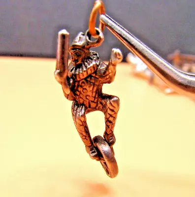 Vintage English STERLING Silver Court Jester On Unicycle Charm • $66.50