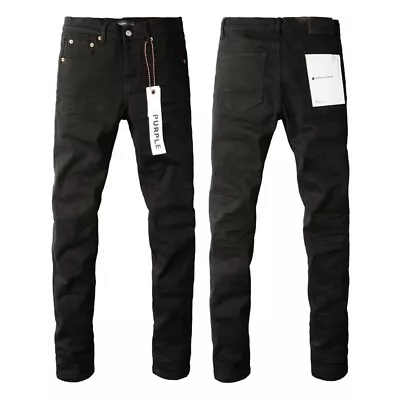 Purple Brand Men's Black Jeans Ripped Knees NWT Street Style Fashion • $69.99